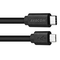 Avacom USB kabel (2.0), USB C samec - microUSB samec, DCUS-TPMI-P10K, 1m, až 480 Mbps, černý, blistr