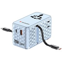 Verbatim, Cestovn adaptr univerzln Charge ,n, Travel 1x USB-C, 1X USB-A + 2x integrovan kabel U