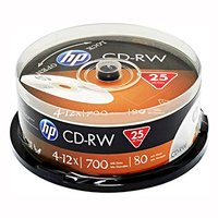HP CD-RW, CWE00019-3, 69313, 25-pack, 700MB, 4-12x, 80min., 12cm, bez možnosti potisku, cake box, pr