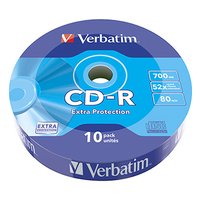 Verbatim CD-R, 43725, Extra Protection, 10-pack, 700MB, 52x, 80min., 12cm, bez možnosti potisku, wra