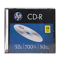 HP CD-R, CRE00085-3, 69310, 10-pack, 700MB, 52x, 80min., 12cm, bez monosti potisku, slim case, pro