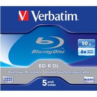 Verbatim BD-R, Dual Layer 50GB, jewel box, 43748, 6x, 5-pack, pro archivaci dat