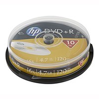HP DVD-R, DME00026-3, 4.7GB, 16x, cake box, 10-pack, bez možnosti potisku, 12cm, pro archivaci dat