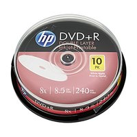 HP DVD+R DL, Double Layer Inkjet Printable, DRE00060WIP-3, 8.5GB, 8x, cake box, 10-pack, 12cm, pro a