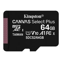 Kingston pamov karta Canvas Select Plus, 64GB, micro SDXC, SDCS2/64GBSP, UHS-I U1 (Class 10), A1