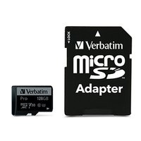 Verbatim pamov karta Pro MicroSD, 128GB, micro SDXC, 47044, UHS 3 (U3), s adaptrem