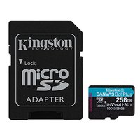 Kingston pamov karta Canvas Go! Plus, 256GB, micro SDXC, SDCG3/256GB, UHS-I U3, s adaptrem, A2,