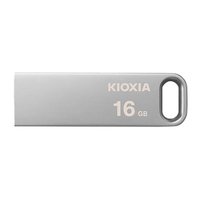 Kioxia USB flash disk, USB 3.0, 16GB, Biwako U366, Biwako U366, stbrn, LU366S016GG4, USB A