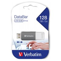 Verbatim USB flash disk, USB 2.0, 128GB, DataBar, ed, 49456, pro archivaci dat