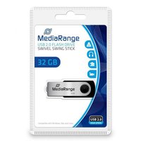 MediaRange USB flash disk, USB 2.0, 32GB, ern, MR911, USB A, swivel