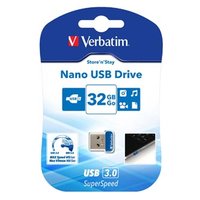 Verbatim USB flash disk, USB 3.0, 32GB, Nano, Store N Stay, modr, 98710, USB A