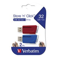 Verbatim USB flash disk, USB 3.0, 32GB, Store N Click, mix barev, 49308, USB A, s vsuvnm konektore