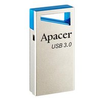 Apacer USB flash disk, USB 3.0, 64GB, AH155, stbrn, AP64GAH155U-1, USB A, s poutkem