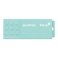 Goodram USB flash disk, USB 3.0, 64GB, UME3, UME3, azurov, UME3-0640CRR11