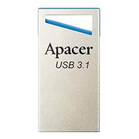 Apacer USB flash disk, USB 3.0, 128GB, AH155, stbrn, AP128GAH155U-1, USB A, s poutkem