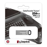 Kingston USB flash disk, USB 3.0, 256GB, DataTraveler(R) Kyson, stbrn, DTKN/256GB, USB A, s poutk