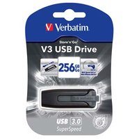 Verbatim USB flash disk, USB 3.0, 256GB, V3, Store N Go, ern, 49168, USB A, s vsuvnm konektorem