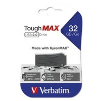 Verbatim USB flash disk, USB 2.0, 32GB, ToughMAX, ern, 49331, USB A, kompozitn materil KyronMAX(