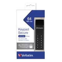 Verbatim USB flash disk, USB 3.0, 64GB, Keypad Secure, černý, 49428, 256bitové hardwarové šifrování
