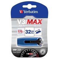 Verbatim USB flash disk, USB 3.0, 32GB, V3 MAX, Store N Go, modr, 49806, USB A, s vsuvnm konektor