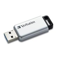 Verbatim USB flash disk, USB 3.0, 64GB, Secure Pro, stříbrný, 98666, USB A, AES 256-bit šifrování, s