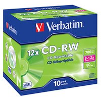 Verbatim CD-RW, 43148, SERL Scratch Resistant, 10-pack, 700MB, 12x, 80min., 12cm, bez možnosti potis