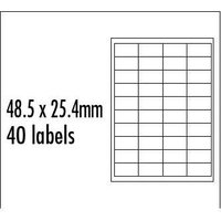 Logo etikety 48.5mm x 25.4mm, A4, matn, modr, 40 etiket, baleno po 10 ks, pro inkoustov a laserov