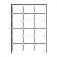 Logo etikety 68mm x 47mm, A4, matn, bl, 18 etiket, 140g/m2, baleno po 25 ks, pro inkoustov a las