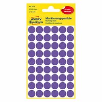 Avery Zweckform etikety 12mm, fialov, 54 etiket, znakovac, baleno po 5 ks, 3115, pro run popis,