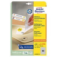 Avery Zweckform etikety 35,6mm x 16,9mm, A4, bl, 80 etiket, snmateln, baleno po 25 ks, L4732REV-