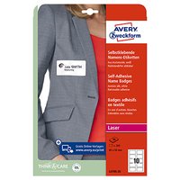 Avery Zweckform jmenovky 80mm x 50mm, A4, bílé, 10 etiket, samolepicí, baleno po 20 ks, L4785-20, pr