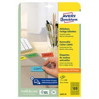 Avery Zweckform etikety 25.4mm x 10mm, A4, lut, 189 etiket, mini, snmateln, baleno po 20 ks, L60
