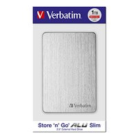 Verbatim extern pevn disk, Store,n,Go ALU Slim, 2.5&quot;, USB 3.0, 1TB, 53663, stbrn