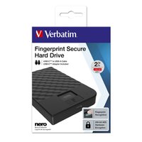 Verbatim externí pevný disk, Fingerprint Secure HDD, 2.5&quot;, USB 3.0 (3.2 Gen1), 2TB, 53651, čern