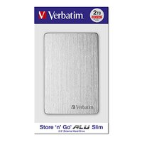 Verbatim extern pevn disk, Store,n,Go ALU Slim, 2.5&quot;, USB 3.0, 2TB, 53666, stbrn