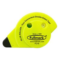 Lepicí roller permanent, fluorescentní žlutý, 6mm x 18m, Fullmark
