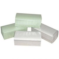 Papírový ručník ZZ, 250 x 230mm, zelený, 20 x 250ks, jednovrstvý