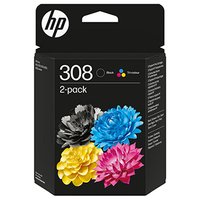HP originln ink 6L6S6UE, HP 308, black/color, 160/120str., 2-pack