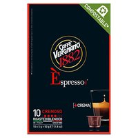 Kva Caff Vergnano 1882, Cremoso, 10x5g, kartonek, sms arabica a robusta, Caff Vergnano 1882