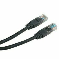 Síťový LAN kabel UTP patchcord, Cat.5e, RJ45 samec - RJ45 samec, 0.5 m, nestíněný, černý, economy