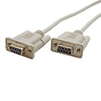 Datový kabel sériový (LAPLINK), DB9 samice - DB9 samice, 2 m, křížený, bílý