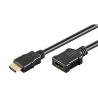 Prodluovac video kabel HDMI samec - HDMI samice, HDMI 2.0 - Premium High Speed, 1m, pozlacen kone