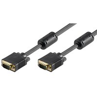 Video kabel SVGA (D-sub) samec - SVGA (D-sub) samec, 2m, pozlacen konektory, stnn, ern, Logo b