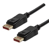 Video kabel DisplayPort samec - DisplayPort samec, DP v 1.4, 2m, pozlacen konektory, ern, Logo bl