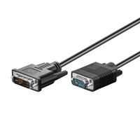 Video kabel DVI (12+5) samec - VGA (D-sub) samec, 2m, ern