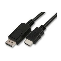 Video kabel DisplayPort samec - HDMI samec, 5m, ern