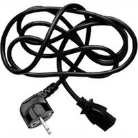 Síťový kabel 230V napájecí, CEE7 (vidlice) - C13, 2m, VDE approved, černý, Logo