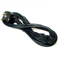 Síťový kabel 230V napájecí k notebooku, CEE7 (vidlice) - C5, 2m, VDE approved, černý, Logo, koncovka