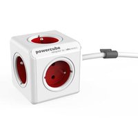 Sov kabel 230V prodluovac, CEE7 (vidlice) - POWERCUBE, 3m, EXTENDED, erven, POWERCUBE, 5 zsu