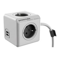 Sov kabel 230V prodluovac, CEE7 (vidlice) - POWERCUBE, 3m, EXTENDED USB, ed, POWERCUBE, 4 zs